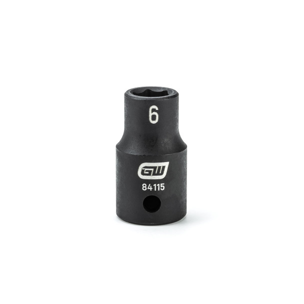 GearWrench 1/4 Inch Drive 6 Point Standard Impact Metric Socket 6mm - 84115