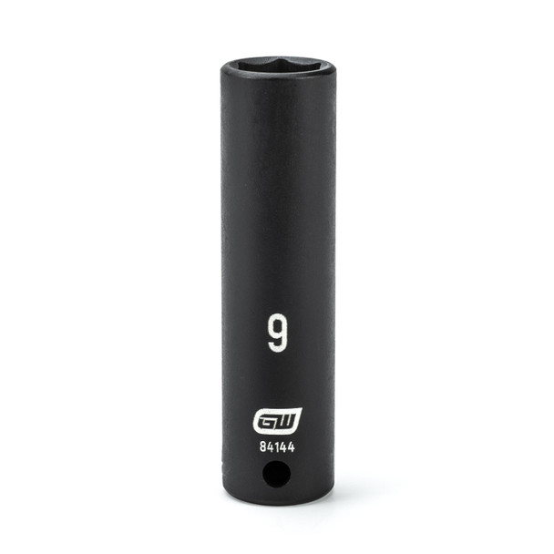 GearWrench 1/4 Inch Drive 6 Point Deep Impact Metric Socket 9mm - 84144