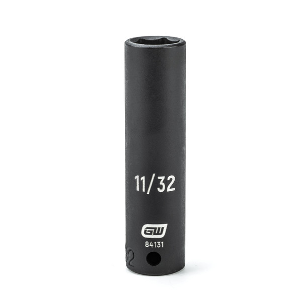 GearWrench 1/4 Inch Drive 6 Point Deep Impact SAE Socket 11/32 Inch - 84131
