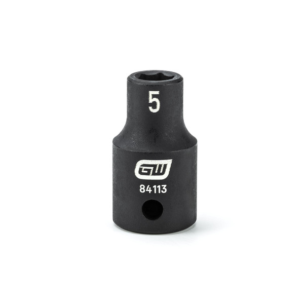 GearWrench 1/4 Inch Drive 6 Point Standard Impact Metric Socket 5mm - 84113