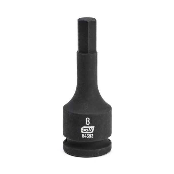 GearWrench 3/8 Inch Drive Hex Bit Impact Metric Socket 8mm - 84393