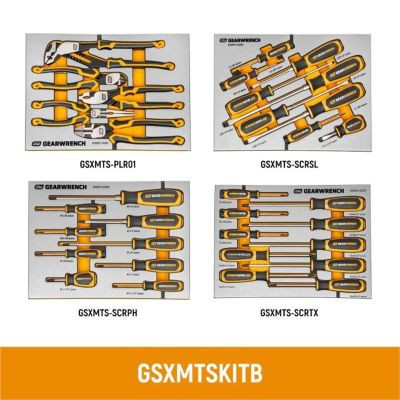 GEARWRENCH 33 Piece Pliers and Screwdrivers Sets in Premium Foam Trays