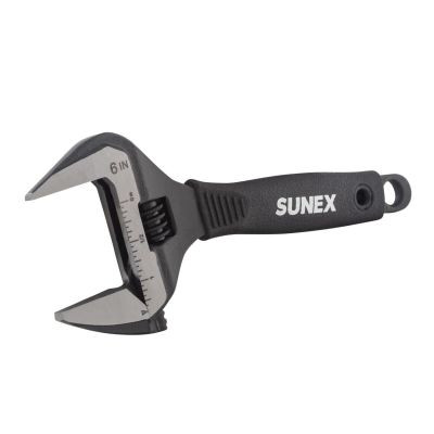 SUNEX 6 Inch Wide Jaw Adjustable Wrench 1-5/16 Inch (34mm)