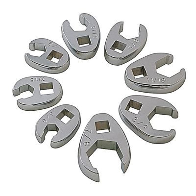 SUNEX 8PC SAE FLARE CROWFOOT WRENCH SET 3/8"-7/8"