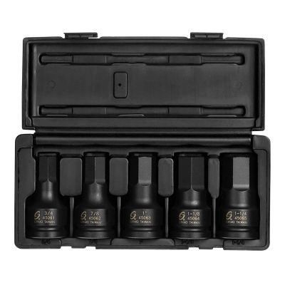 SUNEX 3/4" DR. 5PC SAE IMPACT HEX DRIVER SET