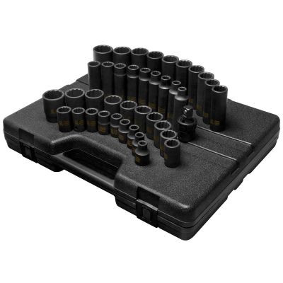 SUNEX 39PC 1/2"DR METRIC MASTER IMPACT SOCKET SET