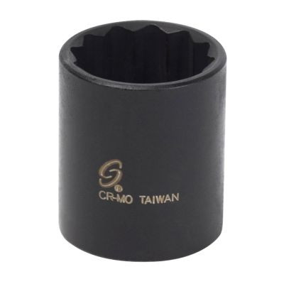 SUNEX 3/8 in. Drive 12-Point Impact Socket, - SUN318Z