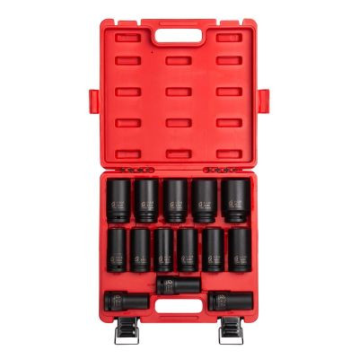 SUNEX 14 Pc. 3/4" Drive Deep SAE Impact Socket Set