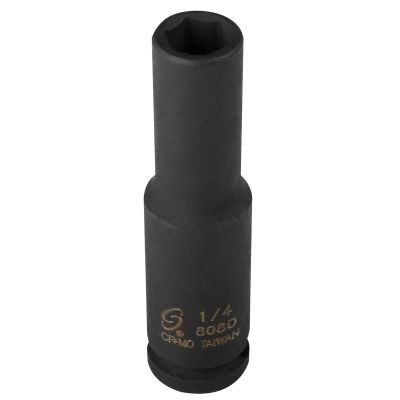 SUNEX SOCKET IMPACT 1/4 1/4IN. DRIVE DEEP 6 POINT