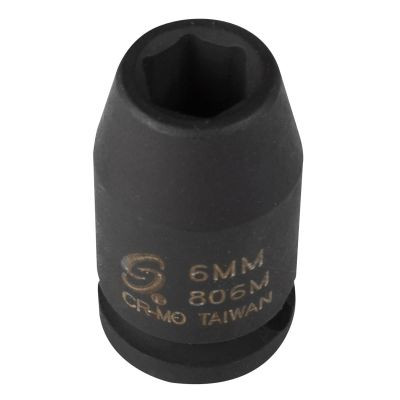 SUNEX SOCKET IMPACT 6MM 1/4IN. DRIVE STD 6 POINT