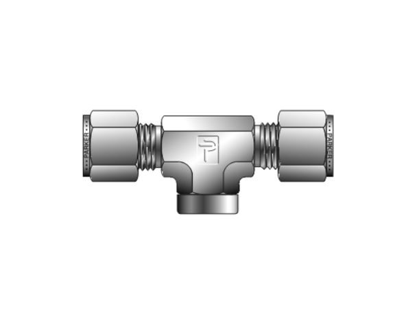 Parker CPI 1/4" NPT Female Branch Tee for Fractional Tube