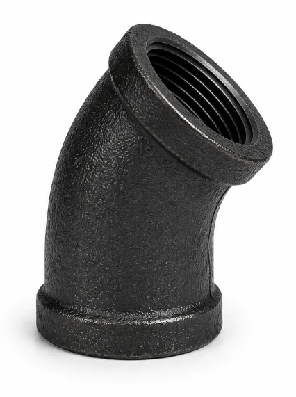 150# Black Malleable Iron 45° Elbow