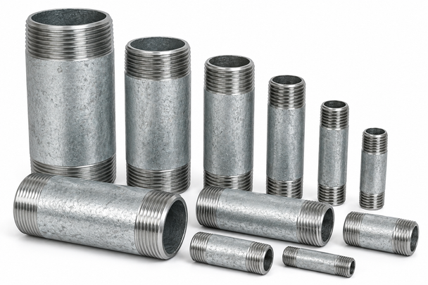 ASC extra heavy galvanized steel pipe nipples in assorted sizes and lengths