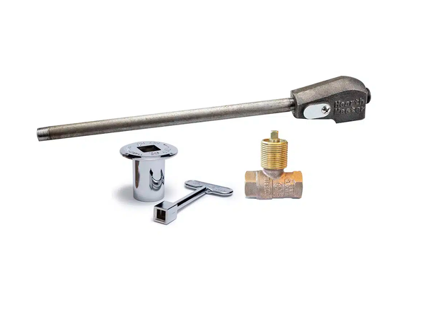 Pro-Flex HearthMaster Straight Keyed Gas Valve & Log Lighter Kit