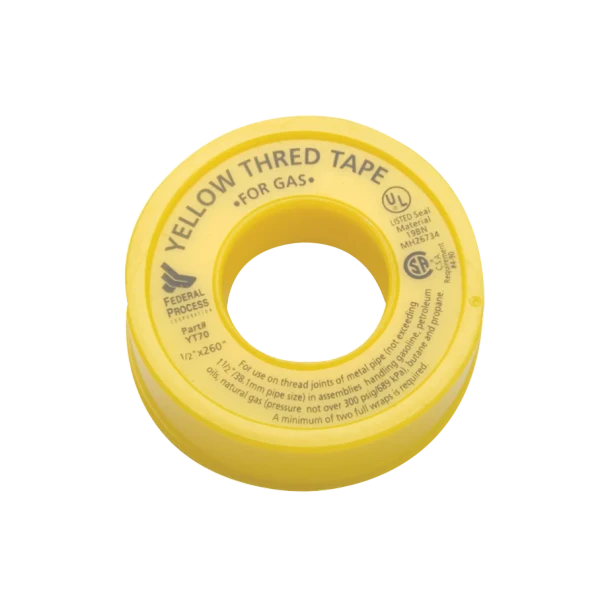 Thred Tape Yellow High Density PTFE Thread Seal Tape for Gas