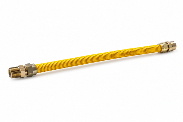 5/8" OD Yellow Coated Gas Connector