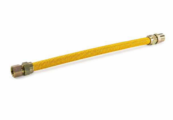 1/2" OD Yellow Coated Gas Connector