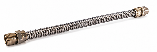 Charman 3/8" OD Uncoated Connector - 3/8" MIP x 1/2" FIP
