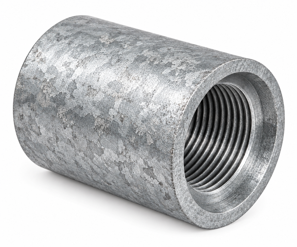 Representative Billco galvanized line pipe extra heavy recessed coupling with female pipe threads
