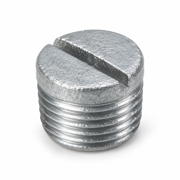 Representative galvanized slotted pipe plug, 1/8 inch