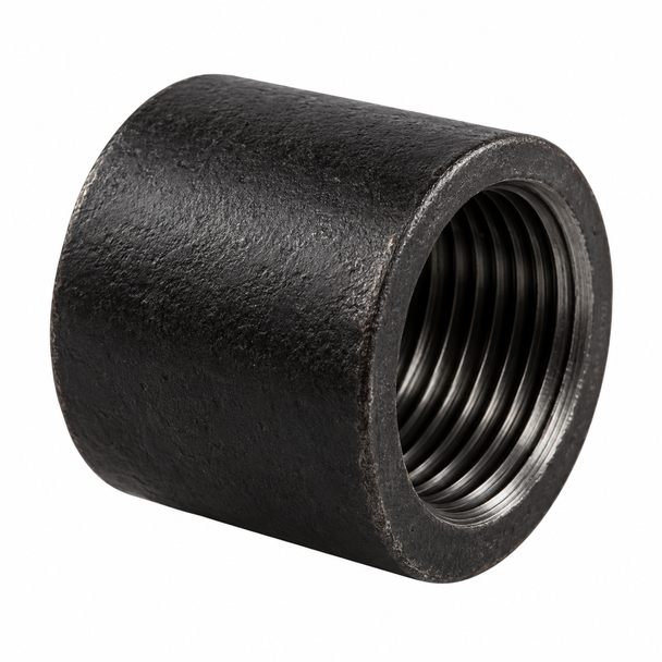Representative black standard merchant half coupling