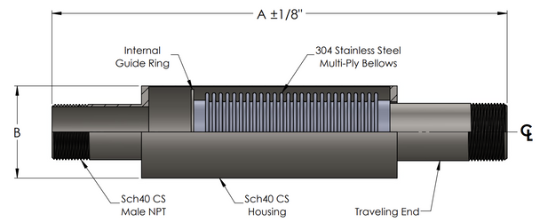 HMMT Male NPT Compensator