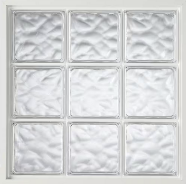 47 in. x 47 in. Acrylic Block Fixed Vinyl Window in White