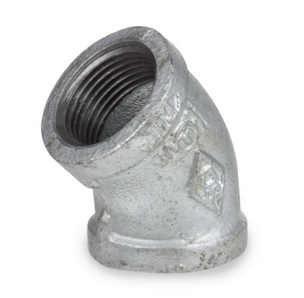 150# Galvanized Malleable 45 Elbow