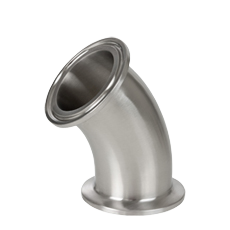 Stainless Steel Sanitary Clamp End 45° Elbow