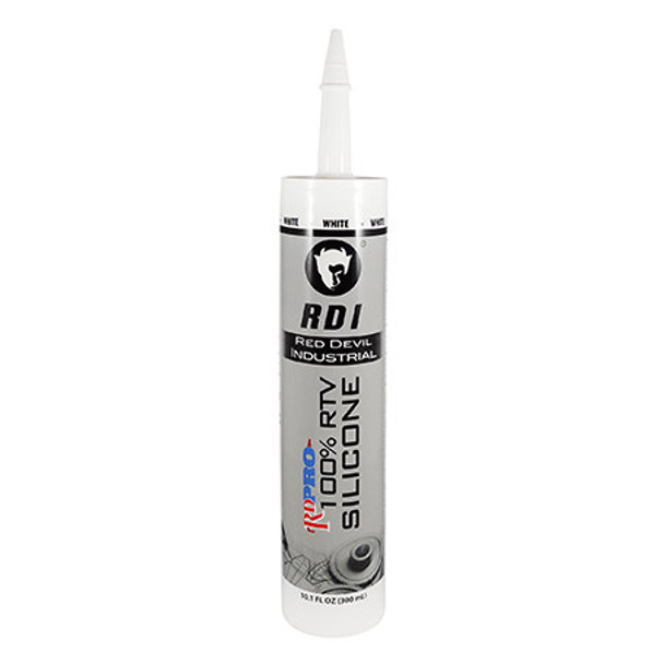 Red Devil [08160I] 10z 100% RTV Industrial Grade Silicone Sealant (White)