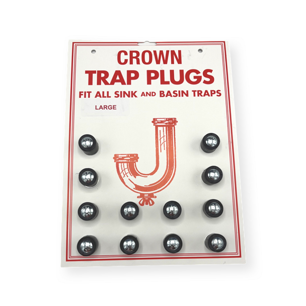 Large Rubber Trap Plugs on Card