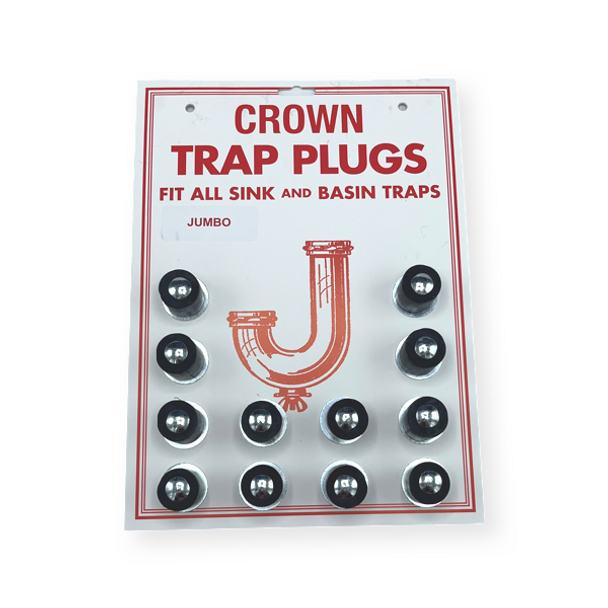 Jumbo Rubber Trap Plugs on Card