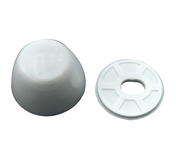 White Plastic Toilet Bolt Cap