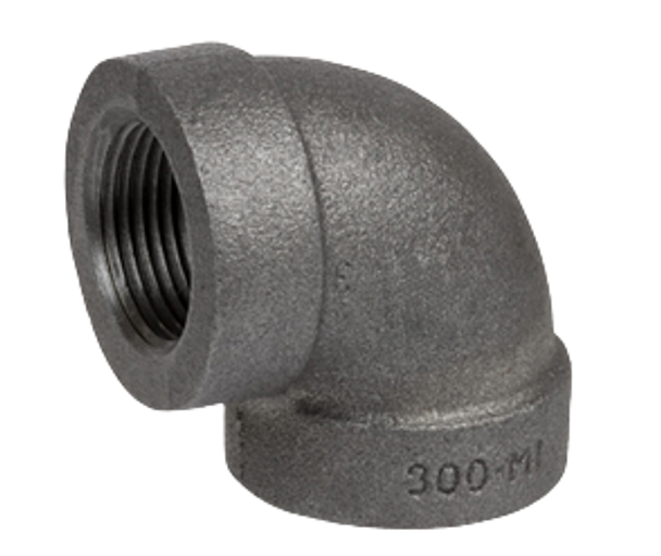 300# Black Malleable 90 Elbow