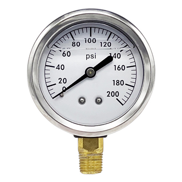 2 1/2″ 200 PSI Liquid Filled Gauge