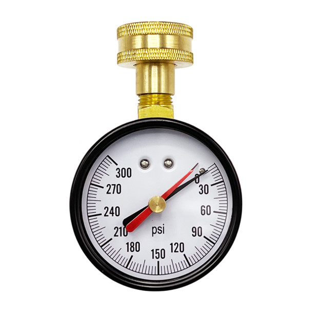 Water Test Gauge With Red Indicator Arm – 300PSI