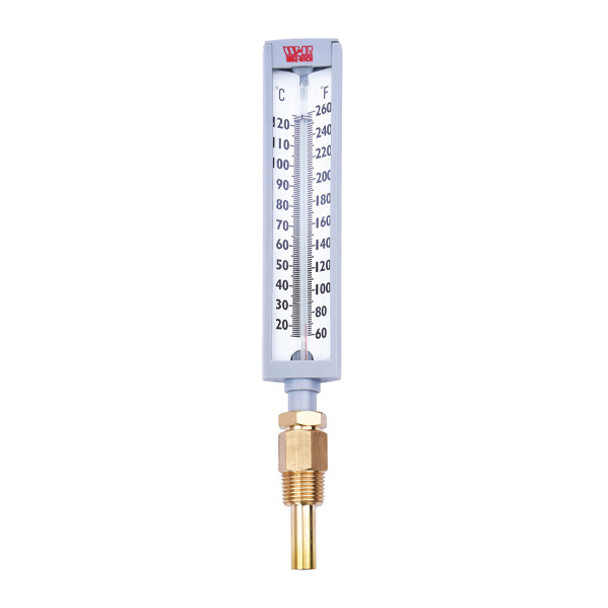 W-R Straight Brass Well Thermometer