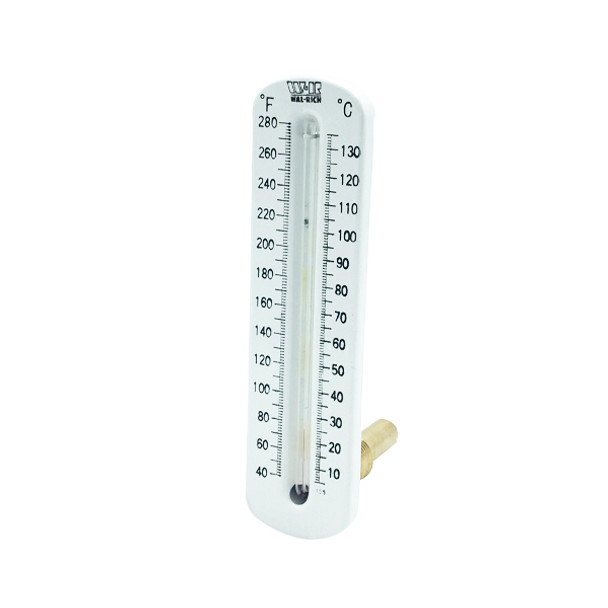 Hot Water Thermometer Angle Brass Well
