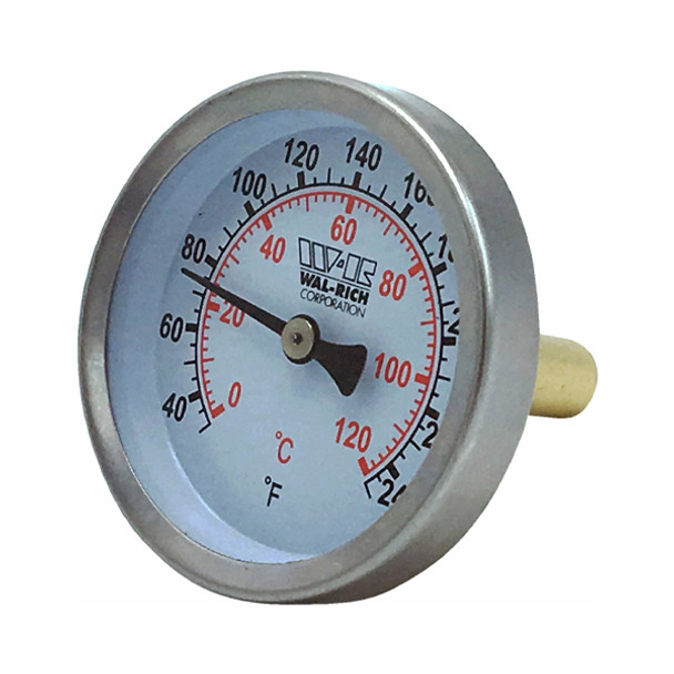 2″ Snap-Well Thermometer (Brass Probe)