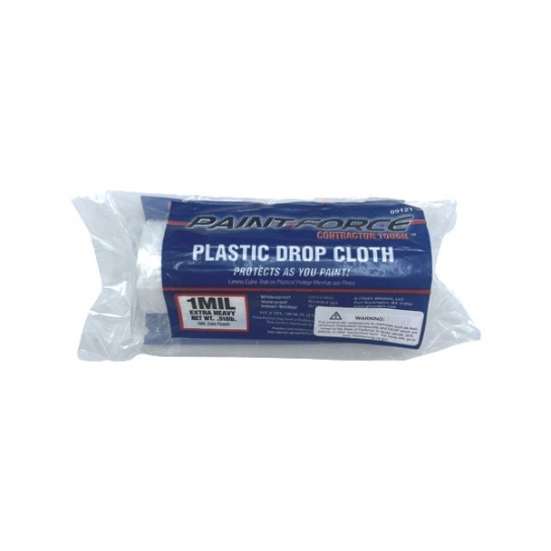 9′ X 12′ Plastic Drop Cloth – 1 Mil