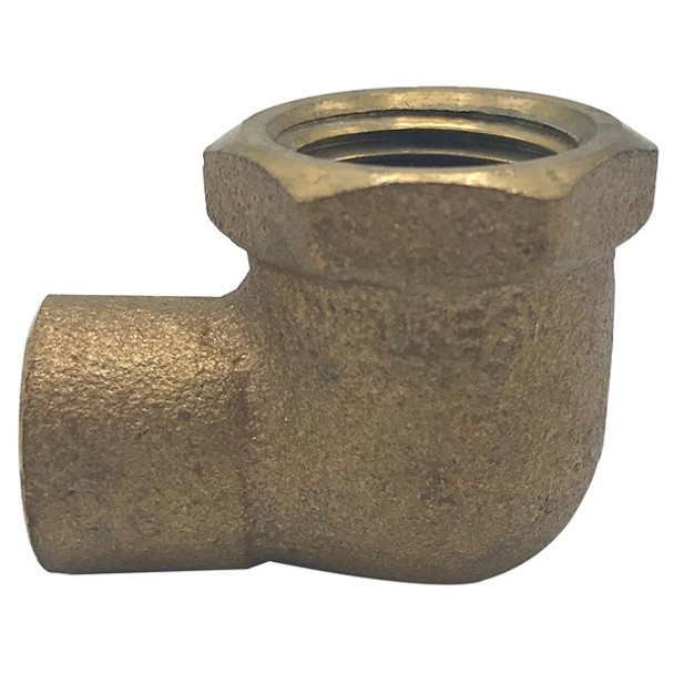 1/2″ CTS X 1/2″ FIP Cast Brass Adapter Elbow