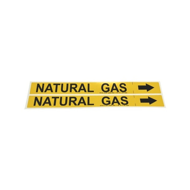 Medium Gas Piping Labels (1 1/2″ – 2 3/8″) with arrow