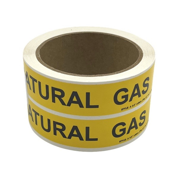 Small Gas Piping Label (100/ROLL)