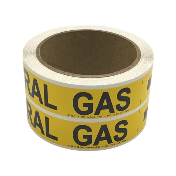 Medium Gas Piping Label (100/ROLL)