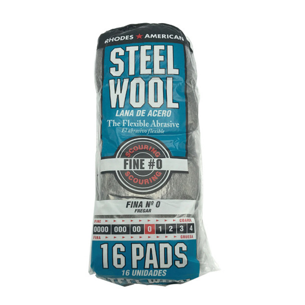 #0 Steel Wool 16 Pad / 6 Sleeves Per Box