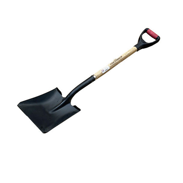 Square Blade Wood D-Handle Shovel