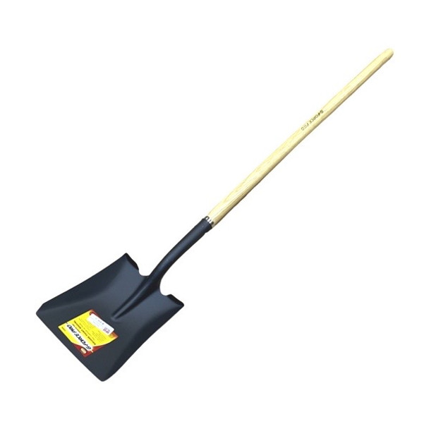 Square Blade Wood Long Handle Shovel