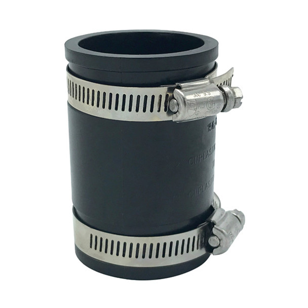 Rubber Transition Coupling 1 1/4″ X 1 1/4″ Cast Iron/PVC X Cast Iron/PVC