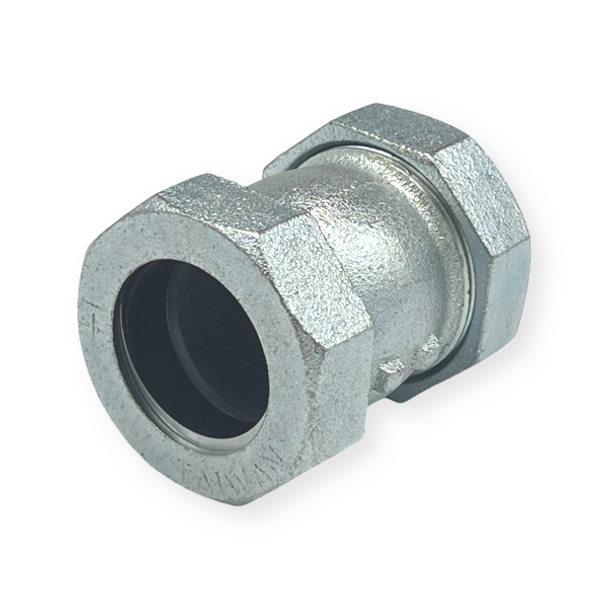 1 1/4″ Short Galvanized Compression Coupling