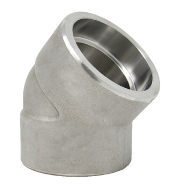 Stainless Steel 3000# Socketweld 45° Elbow